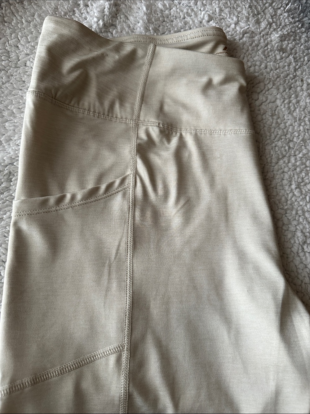 Pro Player Cream Women's Active Leggings with Side Pocket